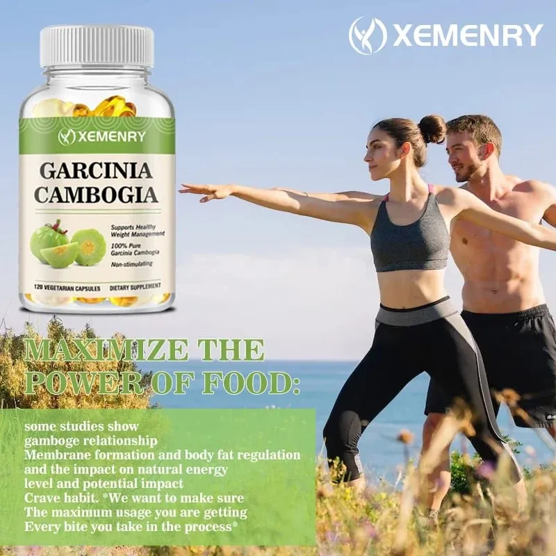 Garcinia Cambogia Capsules - Promotes Metabolism and Digestive Health Increases Intestinal Motility and Maintains Regularity