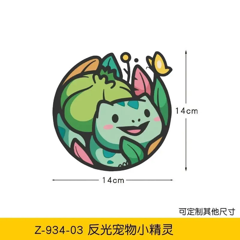 20 stylů Pokémon samolepky na auto Anime postava Pikachu Gengar Eevee Charmander Roztomilá kreslená panenka Kreativní samolepka Dárky k narozeninám