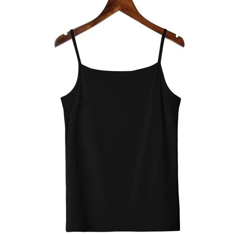สีทึบแขนกุด Camisole เสื้อกั๊ก Casual Basic Slim Tank Top ทั้งหมดทุกวันผู้หญิงฤดูร้อนแฟชั่น Streetwear Tops ชุดชั้นใน