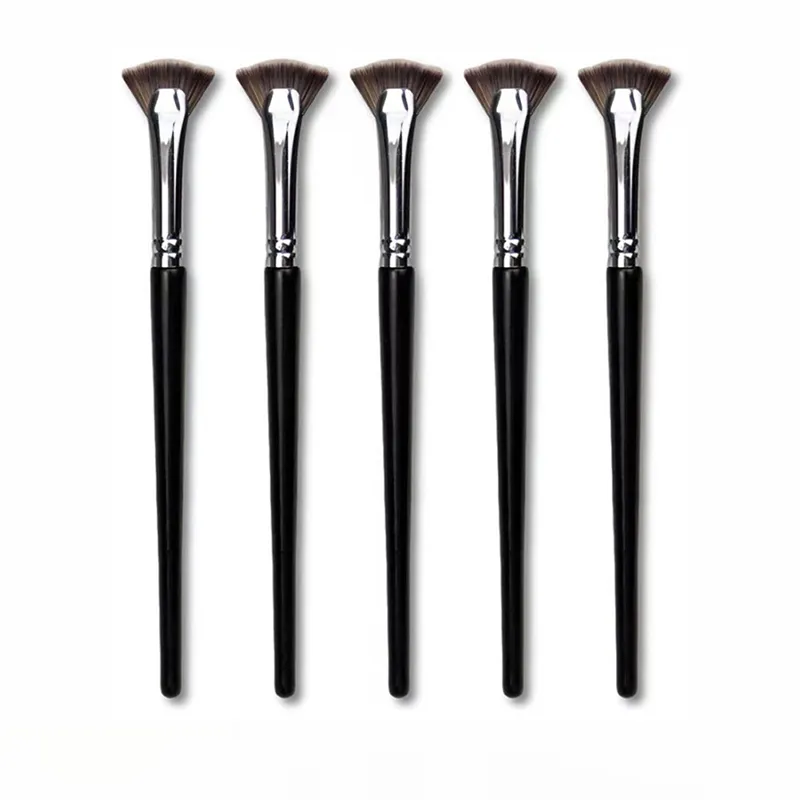 Pincel de cílios em formato de leque, macio, sem derramamento, beleza profissional, pincéis de maquiagem, rímel, iluminador, pó, ferramenta de manchas, 1 peça
