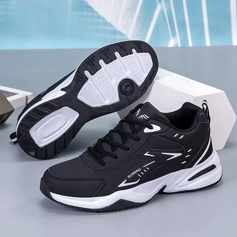 Chunky Sneaker for Men Thick Sole Versatile 2026 New Trend Mesh Lace Up Breathable Casual Sports Shoes Increased Soft Soles — image 4