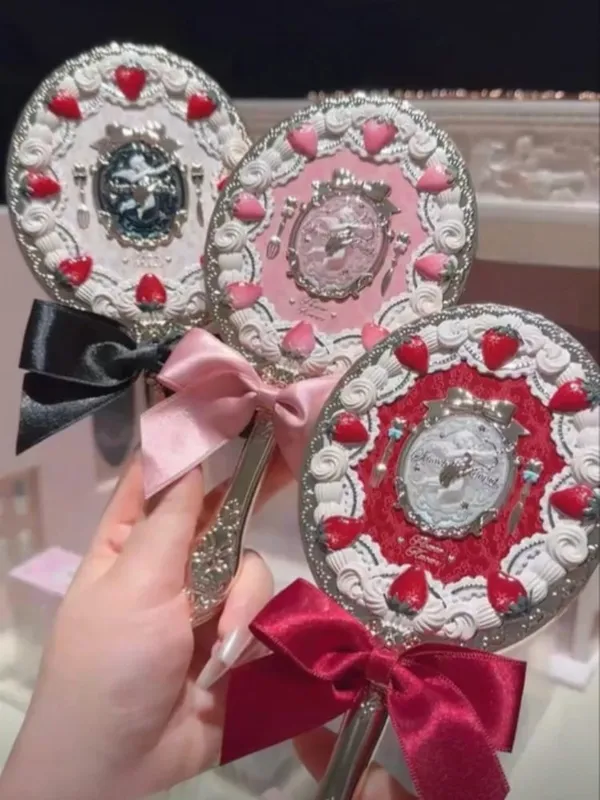 Flor sabe espelho de maquiagem portátil almofada de ar pente todas as séries padrão de relevo kit de ferramentas de maquiagem de cor limitada — image 5