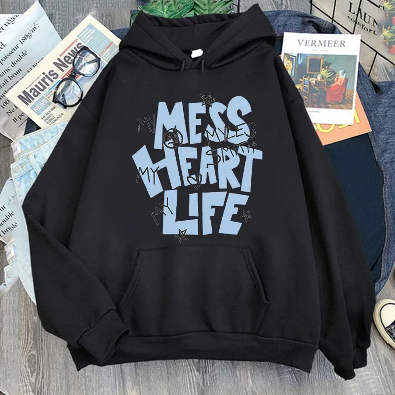 Myles Smith My Mess Tour Hoodies High Street with Hooded Long Sleeve Sweatshirts Hip Hop Unisex Casual Popular Trends Clothing — image 1