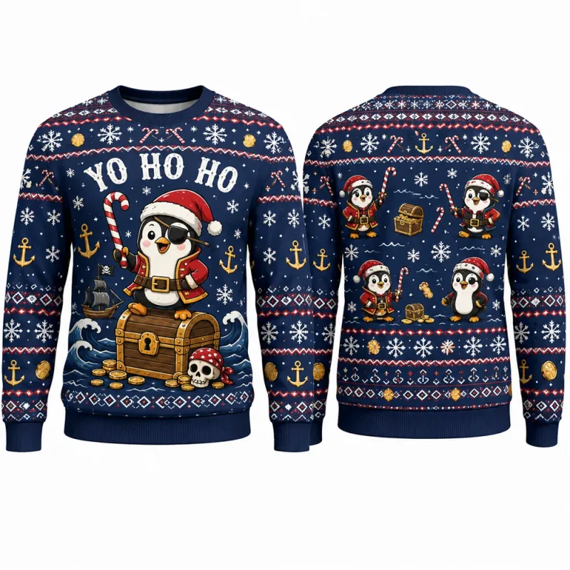 I Am The Tree Cat Julesweatshirt 3D-grafik Rundhals Langærmet Mænd Kvinder Funny Ugly Xmas Holiday Party Autumn Pullover — image 8