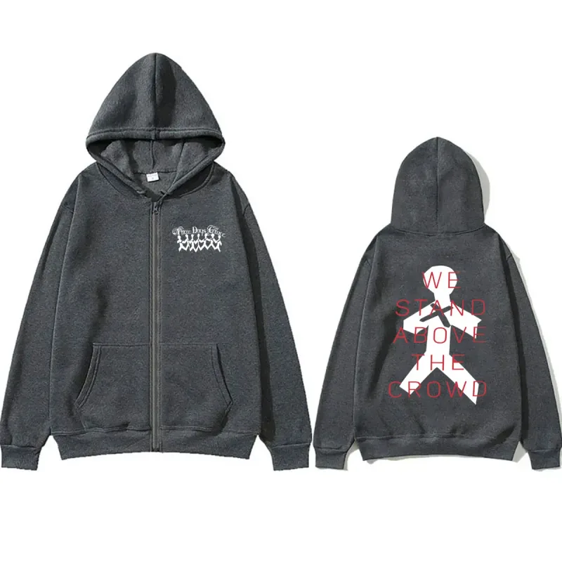 Rock Band Three Days Grace We Stand Above The Crowd Zipper Hoodie Men Women Oversized Zip Up Hoodies Male Fashion Jacket Coat — image 10