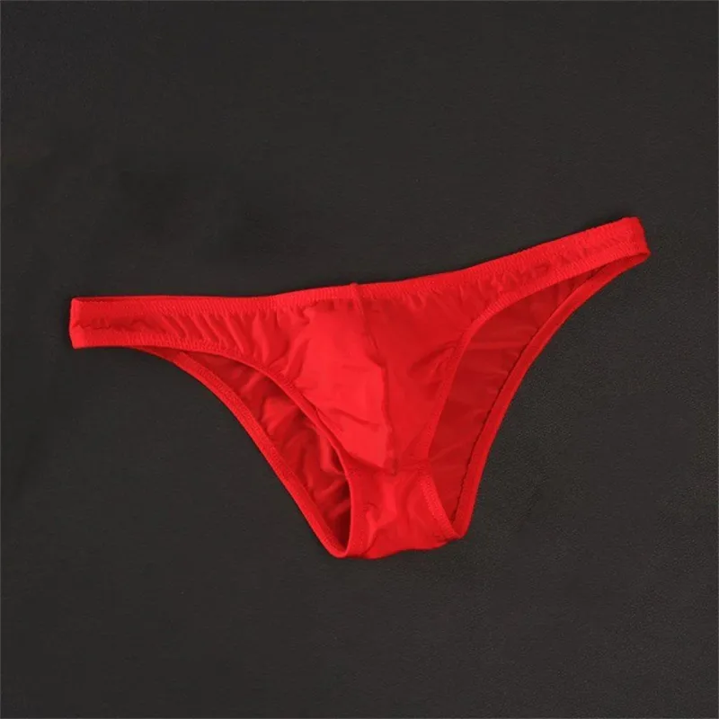 Sexy U Convex Briefs Thin Underwear Men Summer Breathable Silky Panties Male Calzoncillos Plus Size M-XXL — image 14