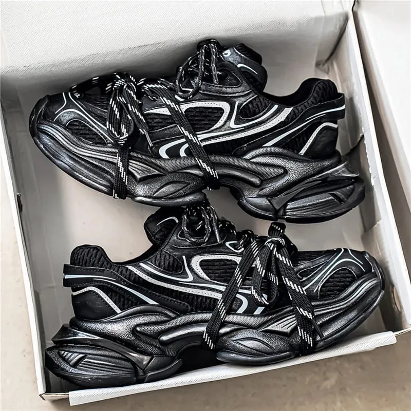 2025 New Women's Shoes Mesh Sneakers Casual Shoes White Couple Dad Shoes Ladies Autumn Star Same Style Flat Sport Anti-slip — image 3