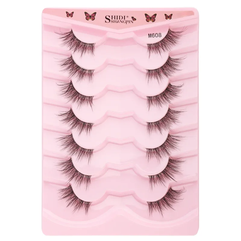 Mezze Ciglia Naturali Soffici Ciglia Finte Cat Eye Lash 3D Ciglia di Visone Finte Ciglia Morbide Alate Strumento di Trucco