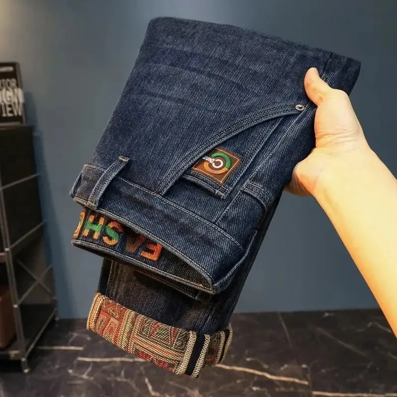 Autumn New Fashion 2026 Men's Jeans Small Straight Elastic Loose Simple Korean Trend Pants Low Rise Jeans Man Pants — image 11