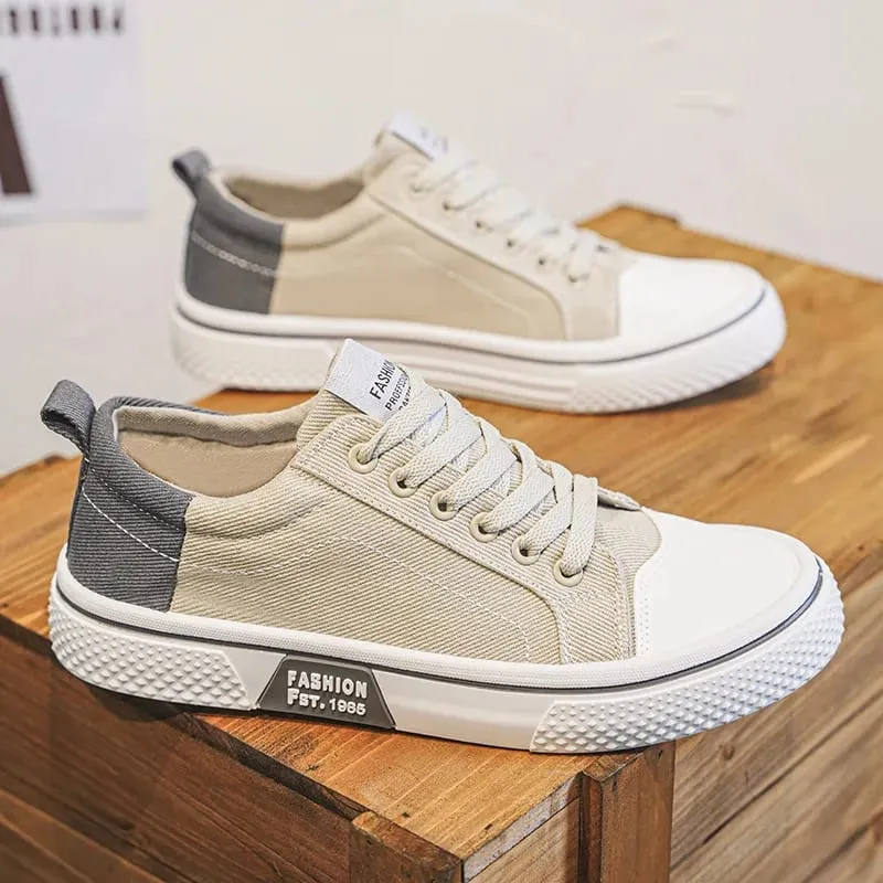 Summer fashionable comfortable canvas shoes new breathable versatile board shoes men soft soled simple lace up men's shoes — image 8