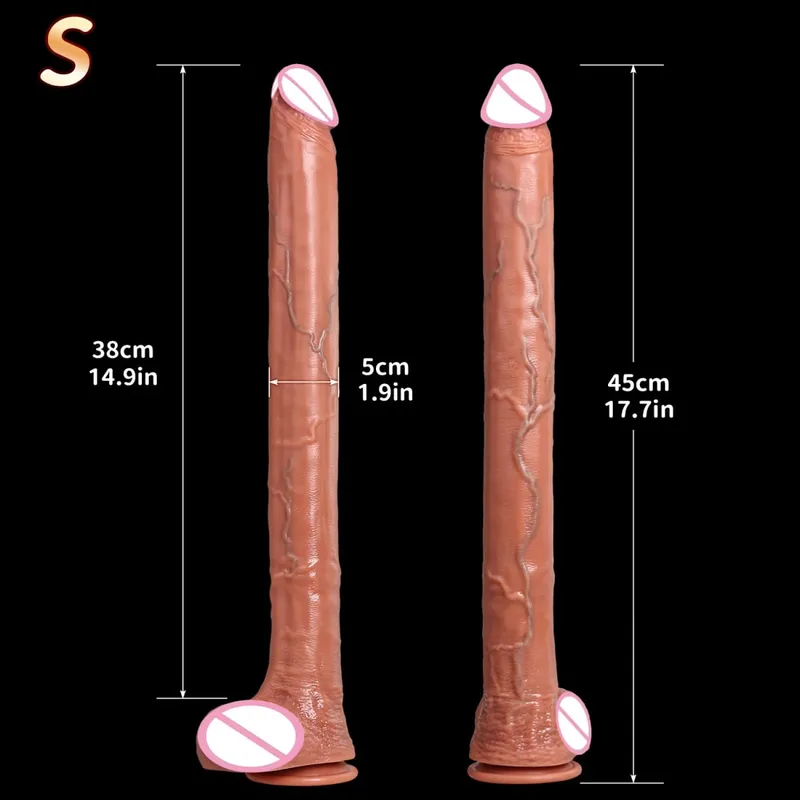 Extra Long Realistic Dildos G-Spot Stimulation Deep Touch Penis Vagina Anal Massage Penetration Dick Sex Toys for Women and Men — image 11