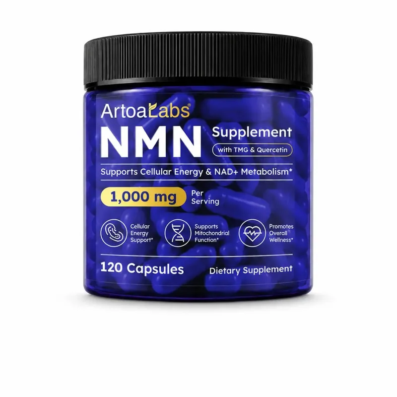 NMN Capsules NAD+ & Cellular Energy Support with TMG Quercetin Resveratrol Mitochondrial Function & Antioxidant Health 120 Count