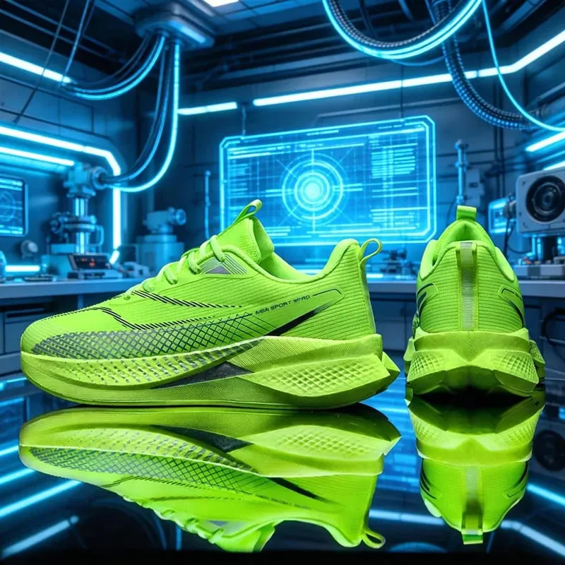 Men Casual Sports Running Shoes Carbon Board Marathon Training Breathable Women's Jogging Athletic Nonskid Walking Sneakers — image 2