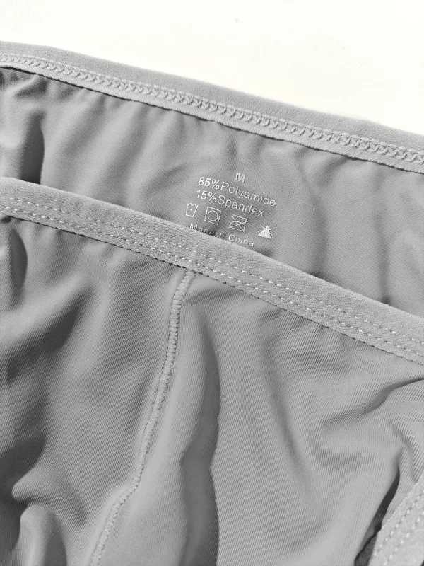 1PC Men's Sexy Low-Waist Briefs with Large Pouch Single Color Thin Belt Comfortable Thin Design for Summer Pure Color Underwear — image 16