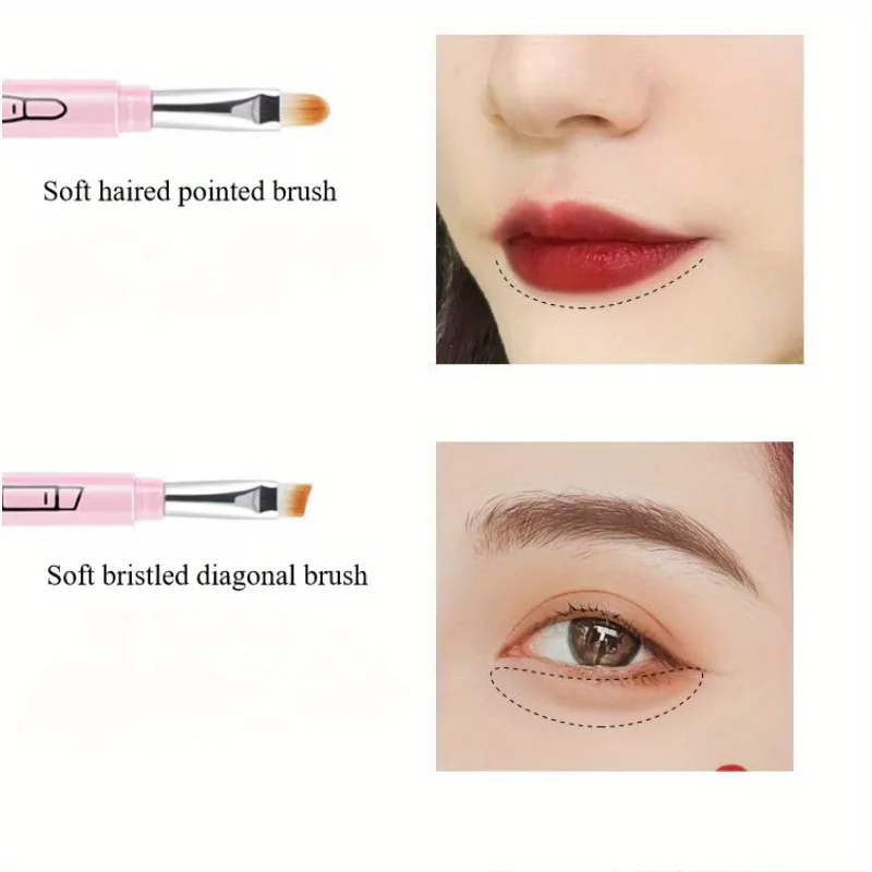 4-in-1 Portable Makeup Brush Set - Travel Friendly Detachable Mini Eyeshadow Eyebrow Eyeliner & Mascara Brushes Easy To Use — image 2