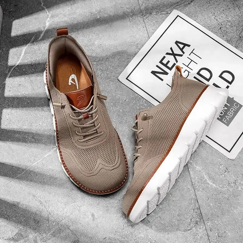 Men's Breathable Knit Wide‑Toe Casual Shoes Lightweight Comfortable Walking Hiking Sneakers Non‑Slip Soft Sole Fashion Dress S — image 5