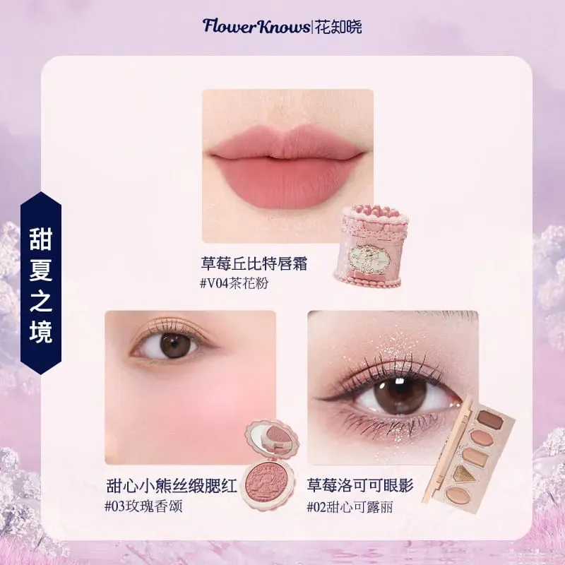 Flowerknows Komplettes Make-up-Geschenkset, langanhaltende Lippenglasur, Rouge und schimmernde Lidschattenpalette, All-in-One-Schönheitsset, Geschenkbox — image 9