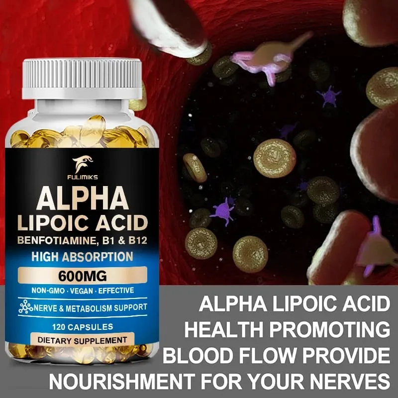 Premium Alpha Lipoic Capsules Help Promotemetabolism Protect The Skin Antioxidantingredient Prevent Continuous Hair Loss