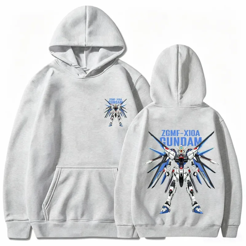 Gundam Hoodie Mecha Robot Anime ZGMF Mobile Suit Streetwear Aesthetic Vintage Black Oversized Casual Sport Sweatshirts — image 5