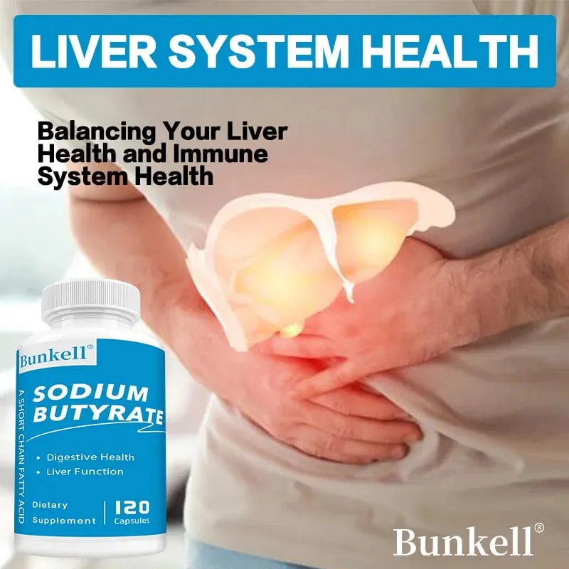 Sodium Butyrate Gut Health Supplement Postbiotic for Gut Stomach & Digestive Gut Wellness 120 Vegan Capsules — image 3