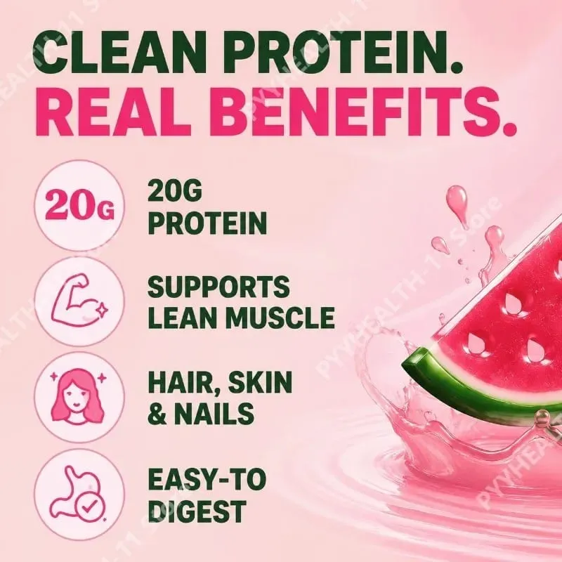Clear Protein Powder with 20g Protein Per Serving Digestive Enzyme Blend and Bovine Collagen Peptides - 10 Servings — image 5