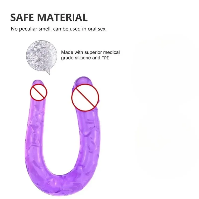 Dildo Sex Toys For Woman Vagina and Anus Realistic Penis Masturbators For Women Two Double Headed Dildos Adult Sex Toy For Women — image 4