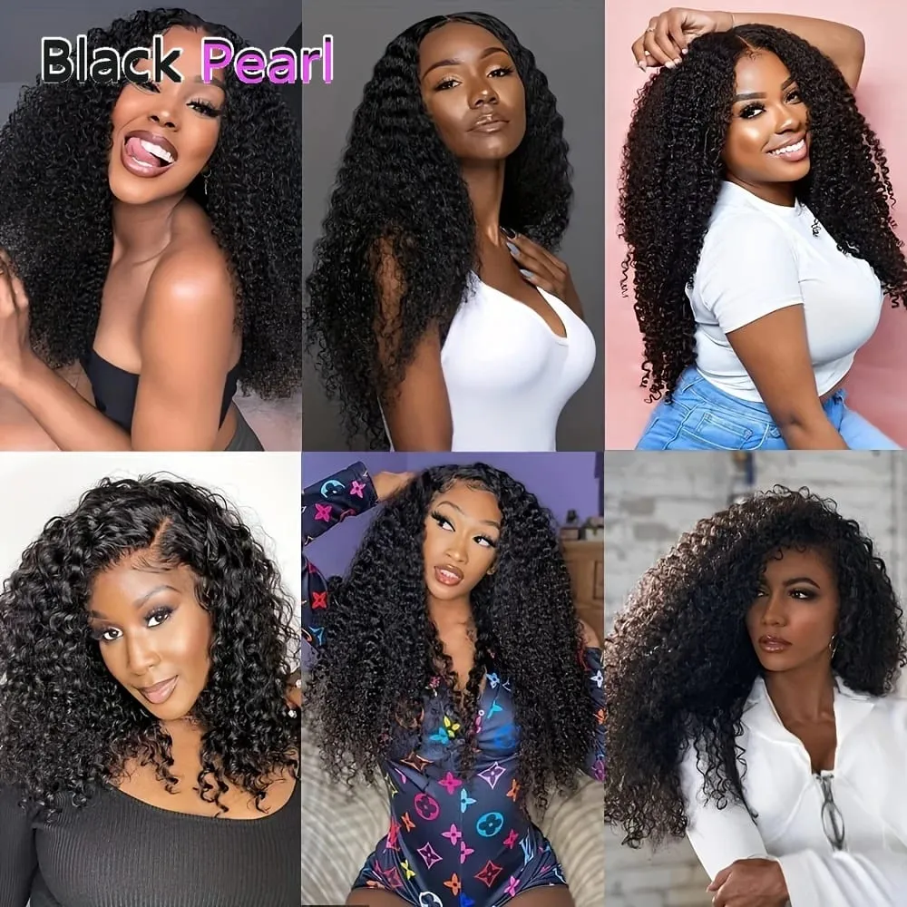 Achieve Salon-Perfect Voluminous Curls with Black Pearl Jerry Curly Clip-InsBrazilian Remy Human Hair 7-Piece/150g Defined Curly — image 6