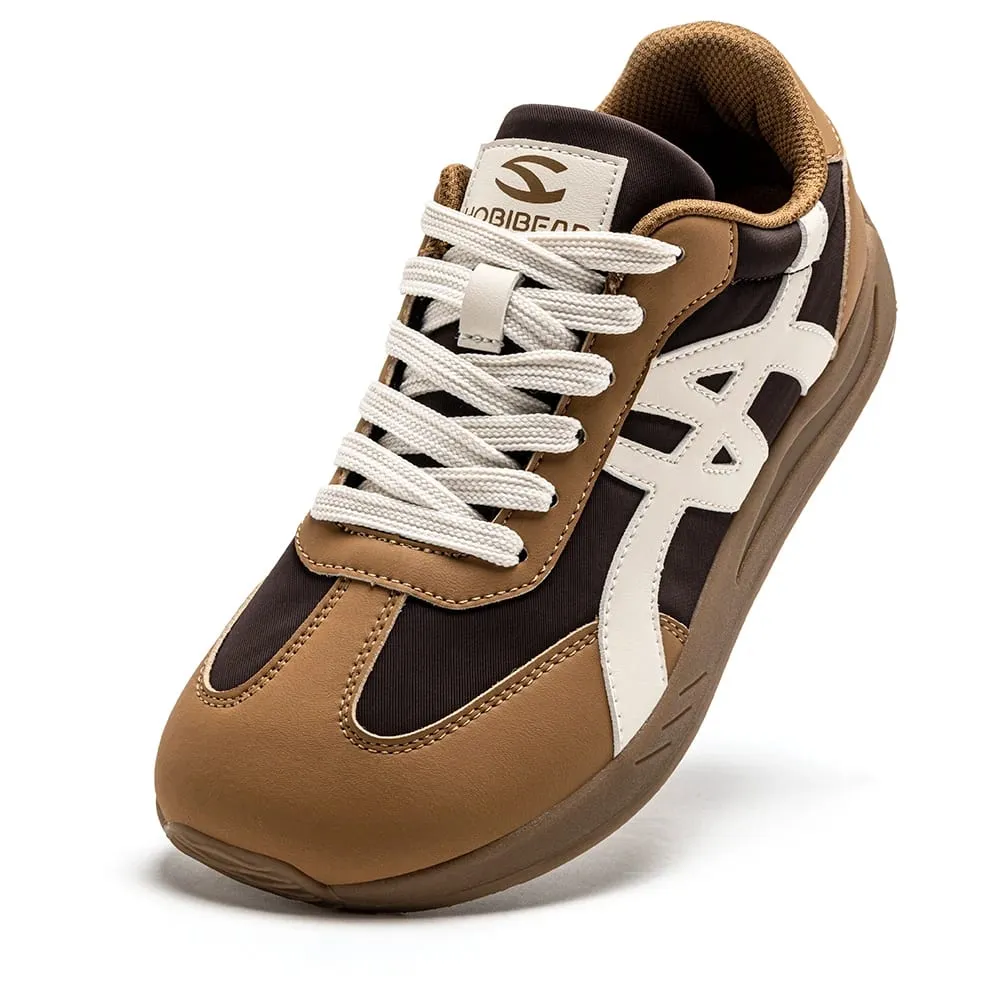 Barefoot Shoes Unisex Wide Width Artificial Leather Sneakers Classic Retro Minimalist Walking Shoes