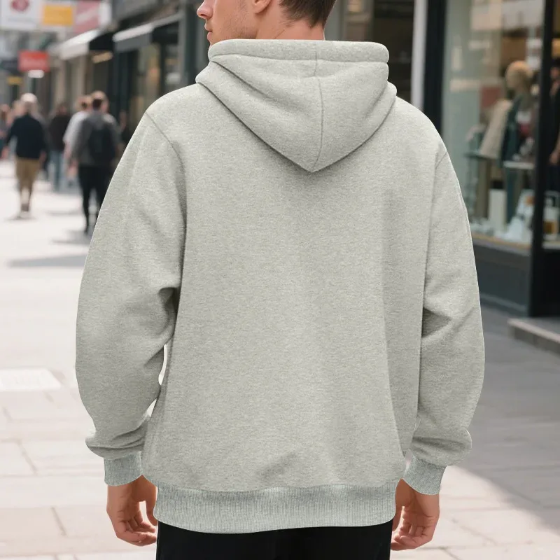 New 2026 Men's Autumn Casual Solid Long Sleeve Zipper Hooded Sweatshirt Coat Male Fashion Outdoors Sportswear Hoodies Jackets — image 33
