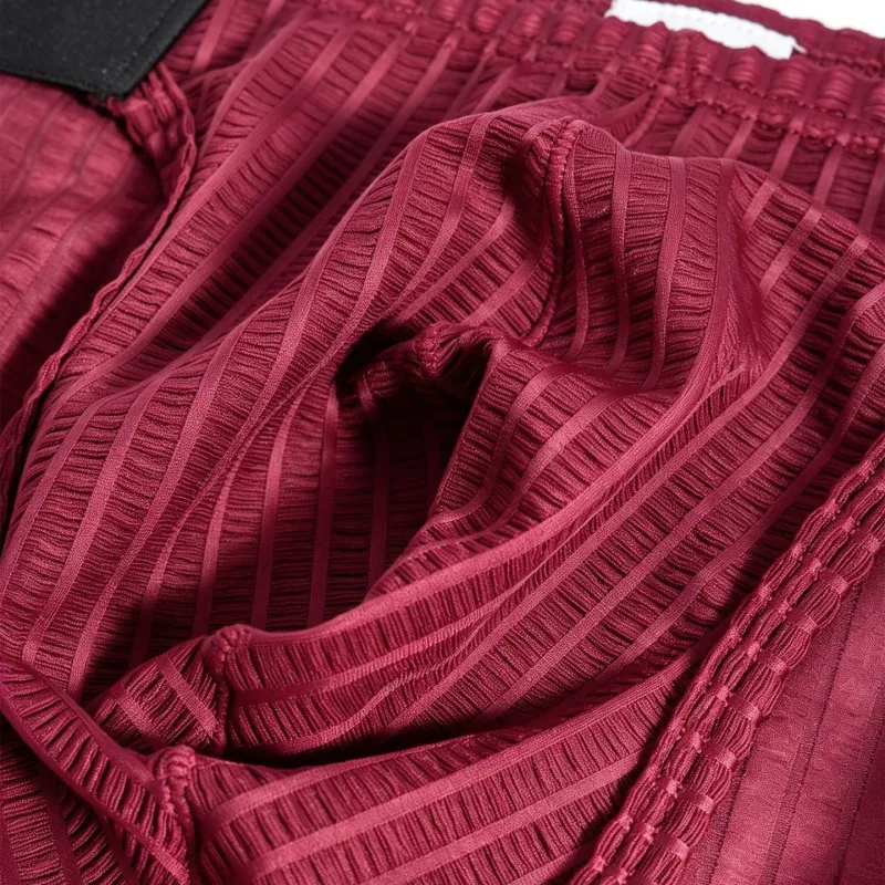 Men Vertical Stripe Mesh Bikini Briefs 3D Pouch Underwear Low Waist Elastic Waistband Breathable Male Panties DP911 — image 4