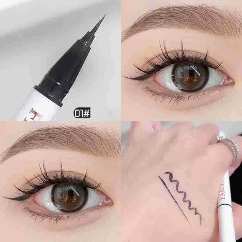 12 barev Vodotěsné pero na oční linky Ultra-Fine Tip Tekuté oční linky Dlouhotrvající oční linky Rychleschnoucí barevné líčení pro Cosplay — image 9