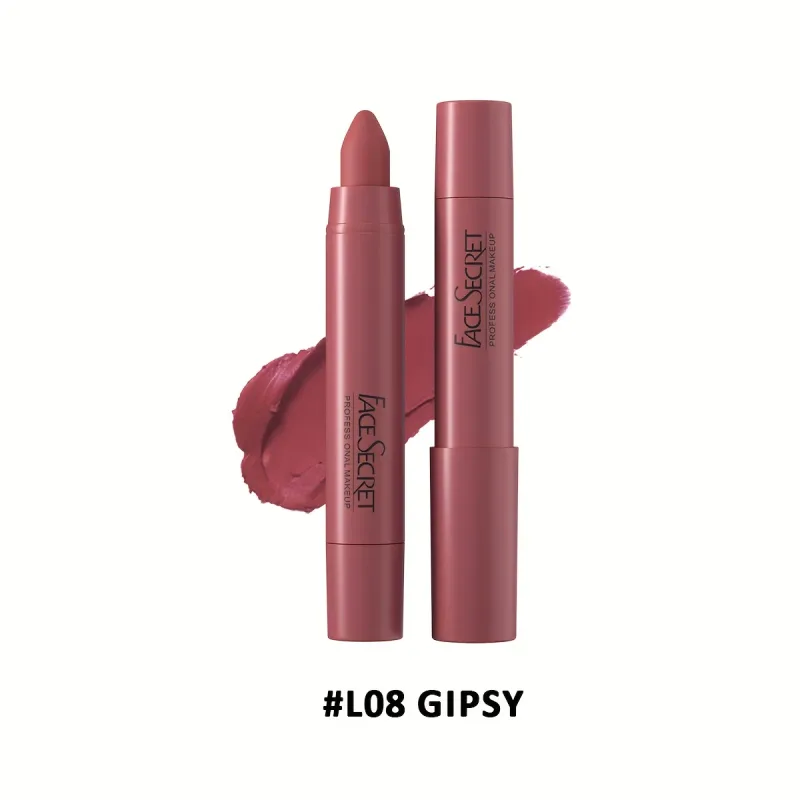 1 Stück wasserfester, matter Lippenstift mit langanhaltendem Finish, antihaftbeschichtet, leicht, Lippenstift, glatte Anwendung, Lippen-Kombi-Set