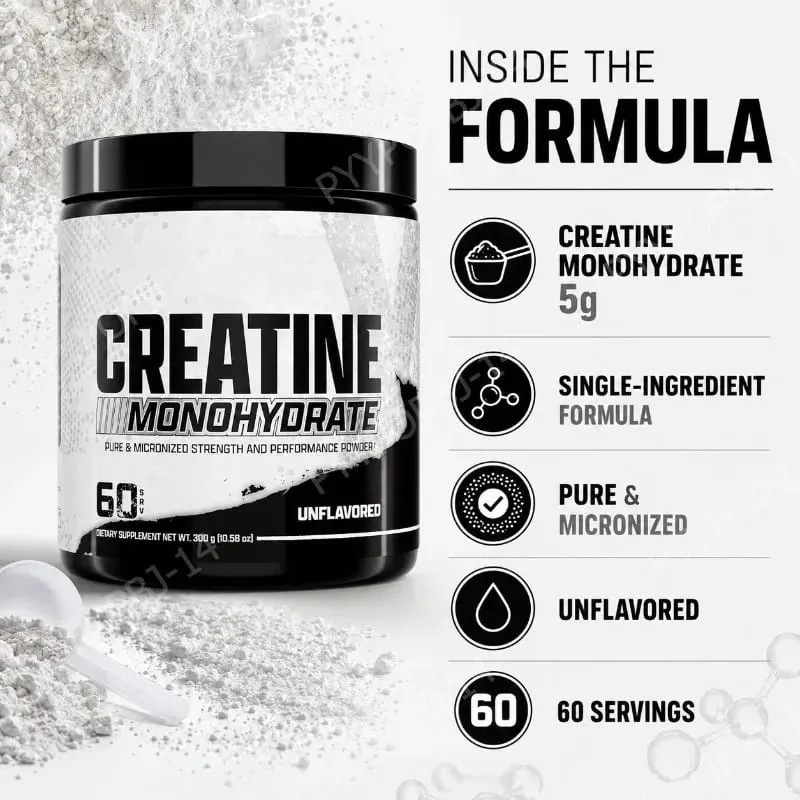 Creatine Monohydrate Powder 5g Per Serving Supports Strength Muscle Recovery Unflavored 60 Servings 300g — image 5