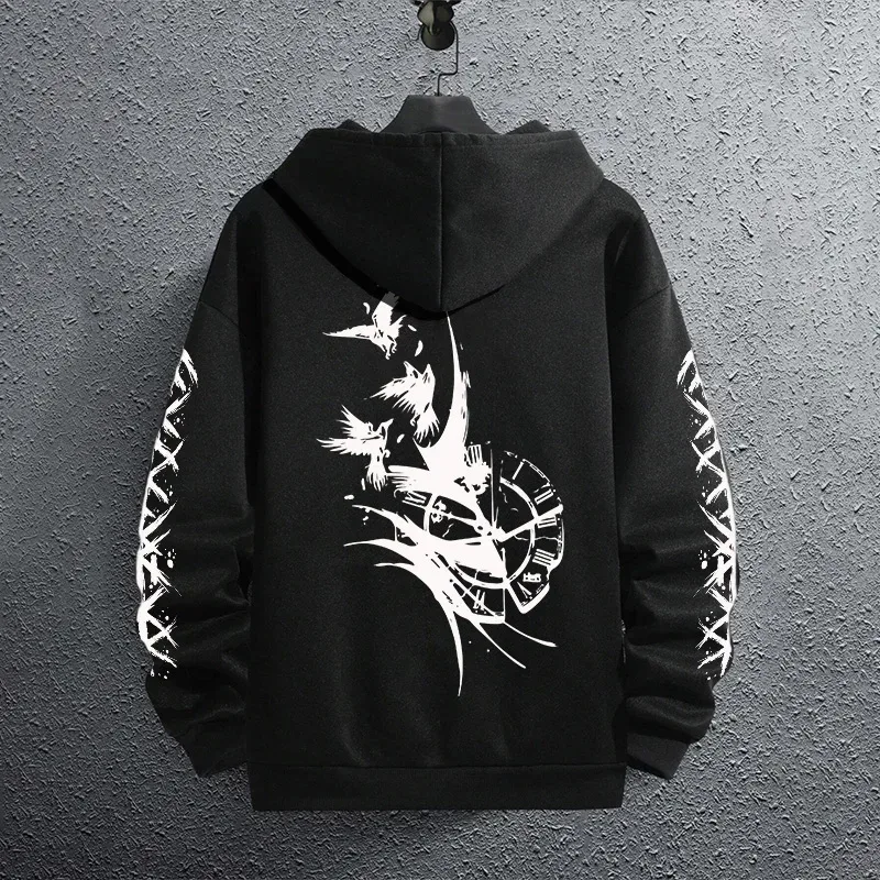 2025 Brand New Black Sweatshirts Autumn Winter Male Daily Casual Sporty Jogging Hoodie Men's Outwear Fashion Pullover — image 8