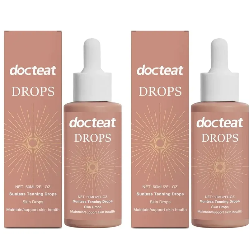 Sunless Tanning Drops with Gluconolactone Vitamin B1 & Mint Leaf Extract for Radiant Looking Skin and Daily Beauty Routine 60 ML
