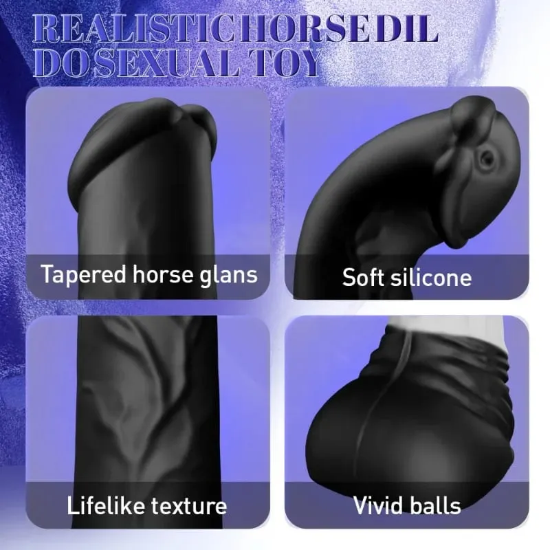 Thrusting Horse G-spot Dildo Vibrator 11.8" Monster Big Dildo Vibrations App Remote Control Suction Cup Adult Sex Toy for Women — image 4