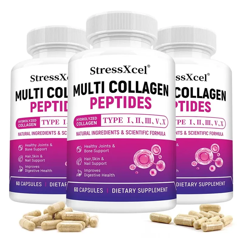 Κάψουλες Multi Collagen Peptides Type I II III V X Biotin Αντιγηραντική Δέρμα Μαλλιά Νύχια Αρθρώσεις Έντερο & Υποστήριξη Ανοσίας — image 9