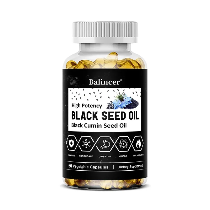 Black Cumin Seed Oil Capsules Cold Pressed Support Immune Cardiovascular Digestive Respiratory Health Skin and Hair Health — image 8