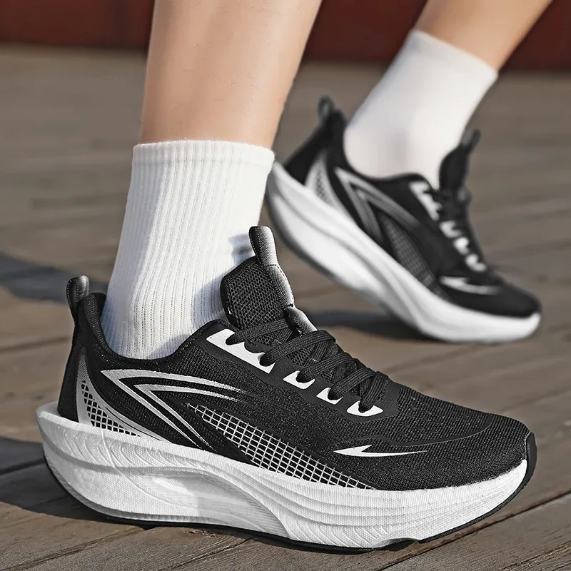 Lehké pánské běžecké tenisky Carbon Board Speciality Marathon Muži Sportovní Prodyšné Chůze Atletické Neklouzavé tenisky Muž — image 2