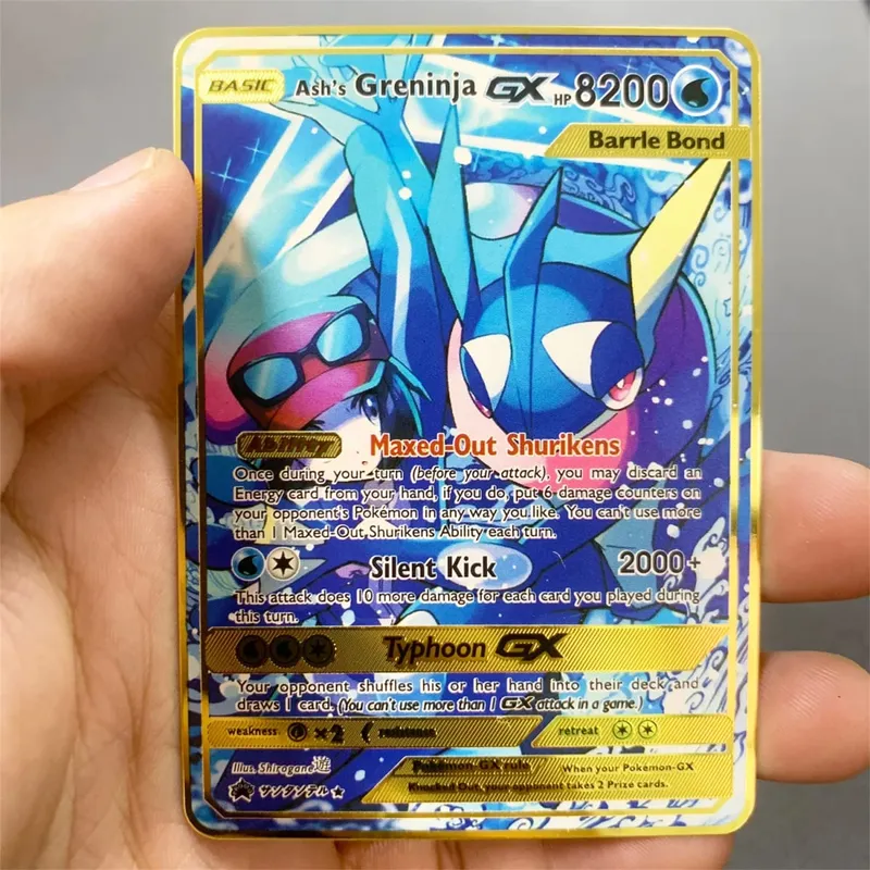 ภาษาอังกฤษโลหะการ์ด Pokemon DIY Arceus Mewtwo Charizard Pikachu เหล็กเงา Pokémon GX Vmax EX เกมคอลเลกชันเด็กการ์ดของเล่นของขวัญ — image 31