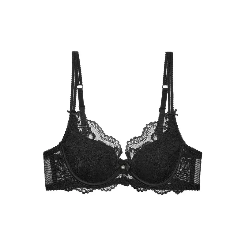 French Lace Sexy Minimizer Bra Comfortable Soft Underwire Anti Sagging Pure Desire Full Figure Brassiere 32‑38 A-C — image 3