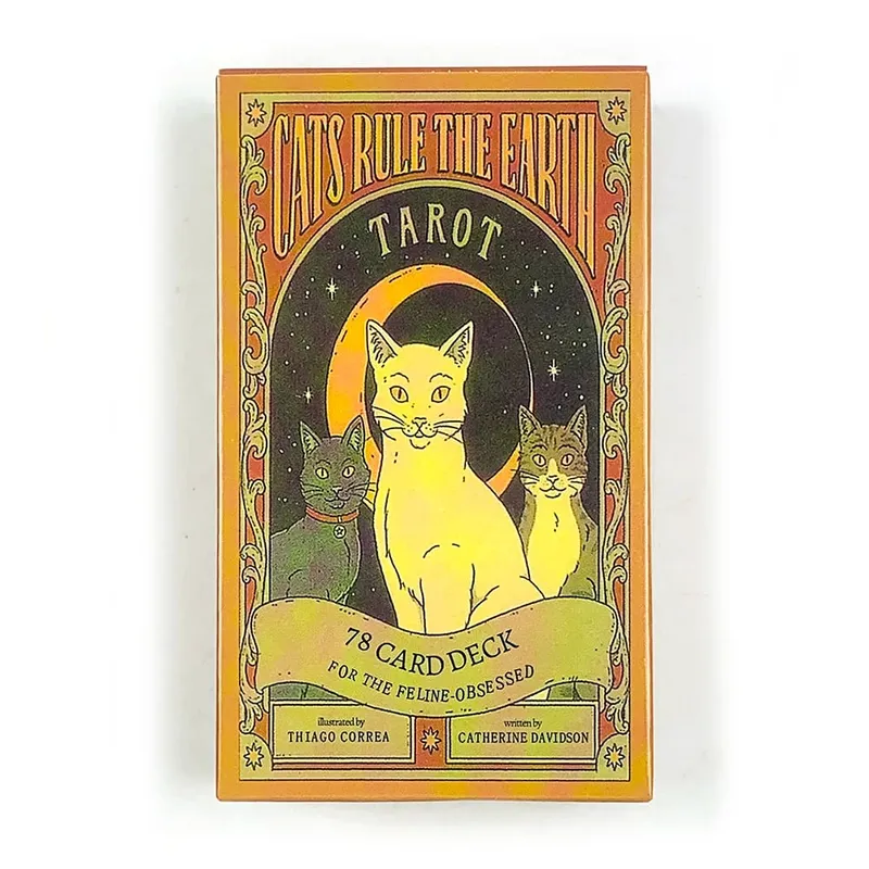 Koty rządzą ziemią karty tarota 78 talii wyroczni unikalne karty dla miłośników kotów i entuzjastów tarota idealne do wróżenia i prezentów Givi