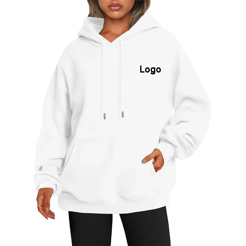 Customized Oversize Hoodies Women Fashion Printed Loose Long Sleeve Shoulder Drop Cuff Sweathsirts Streetwear Pullovers Sudadera — image 2