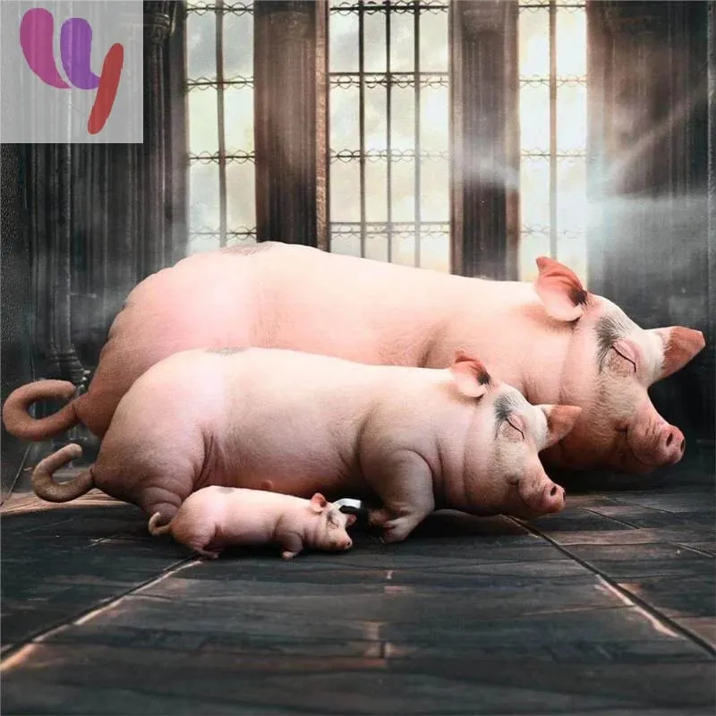 מכירה חמה מציאותי חזיר שינה בפלאש צעצוע ממולא בובה רכה רכה בעלי חיים כרית דקור מתנה לחדר שינה — image 2