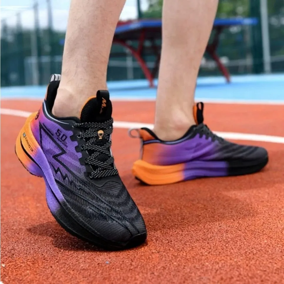 Brand Men's Carbon Plate Running Shoes Soft Cushion Shock Absorbing Sports Shoes Unisex Sneakers Light Anti-Slip Training Shoes — image 4