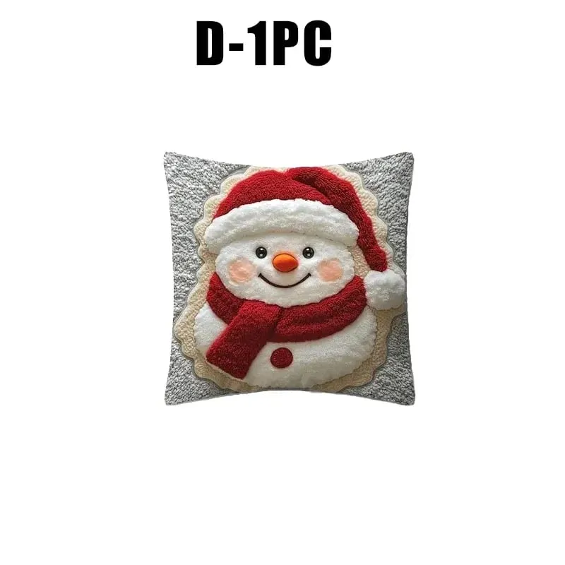 Christmas Character Cushion Cover Snowman Reindeer Digital Print on Stretch Fabric for Festive Home Decor — image 13