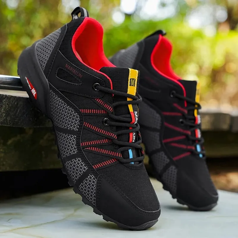 Breathable and lightweight men's shoes casual sports shoes outdoor hiking shoes. Street walking shoes — image 5