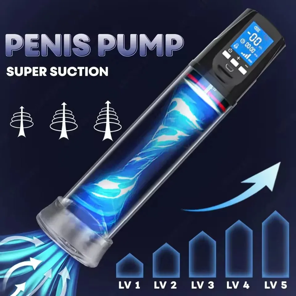 Electric Male Vacuum Suction Sucking Masturbation Peni Exercise Delay Enlargement Automatic Penis Pump Adult Sex Toys for Men
