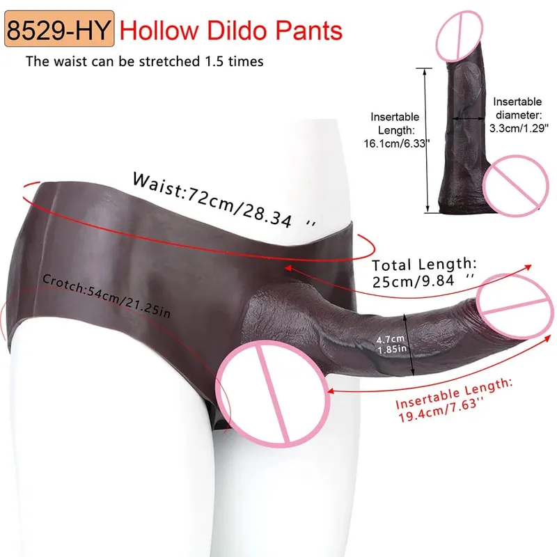 Elastic Silicone Harness Panties Hyper-Realistic Hollow Dildo Cover Wearable Male Sheath Long-Lasting Intimate Adult Couple