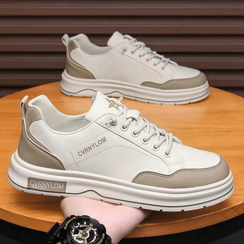 Spring Summer Men Sneakers Breathable Casual Board Shoes Platform Chunky Slip-On Lightweight Walking Footwear Trendy Male — image 1